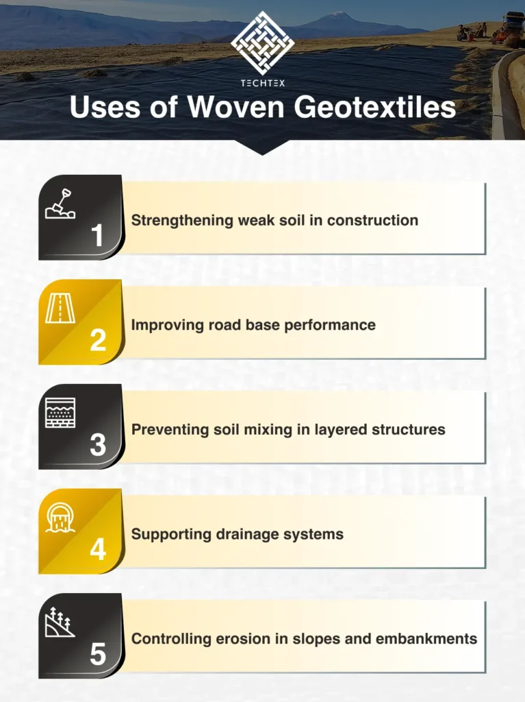 Uses of Woven Geotextiles